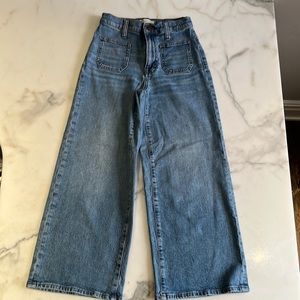 Madewell cropped wide leg Jean
